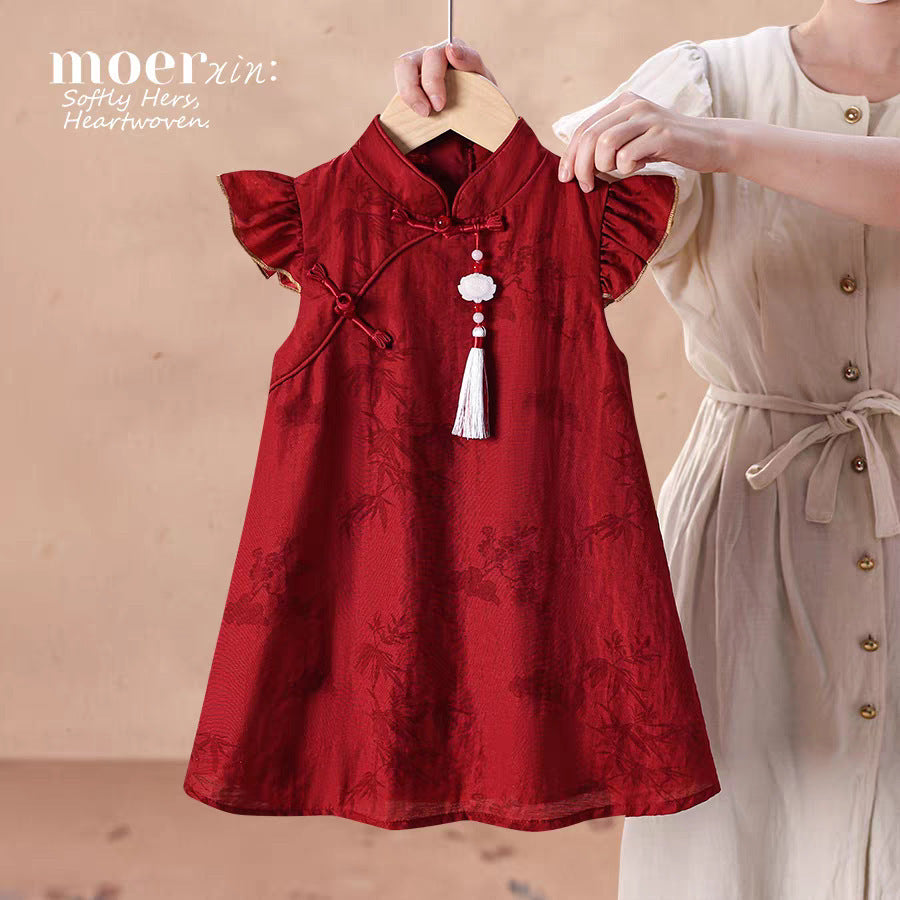 Girls Han Dynasty Cheongsam Princess Dress Summer – Summer Kids Fashion Nepal | Tudoholic