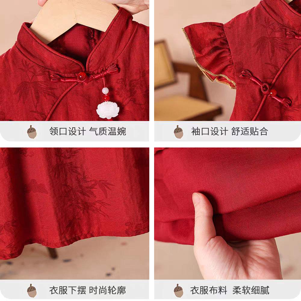 Girls Han Dynasty Cheongsam Princess Dress Summer – Summer Kids Fashion Nepal | Tudoholic