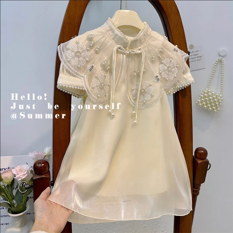 Girls Retro Cheongsam Princess Dress Summer 2025 – Summer Kids Fashion Nepal | Tudoholic