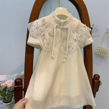 Girls Retro Cheongsam Princess Dress Summer 2025 – Summer Kids Fashion Nepal | Tudoholic