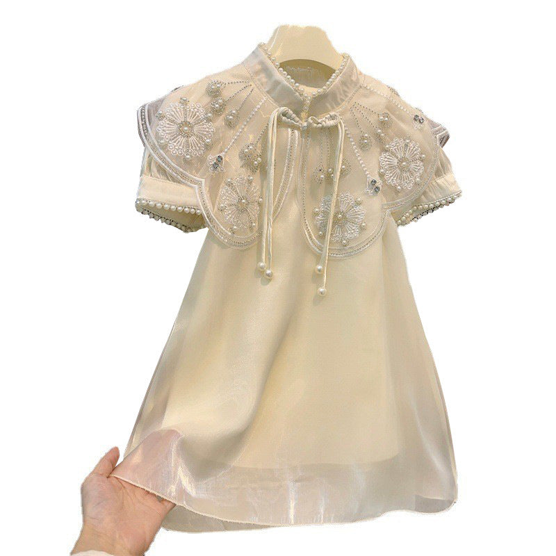Girls Retro Cheongsam Princess Dress Summer 2025 – Summer Kids Fashion Nepal | Tudoholic