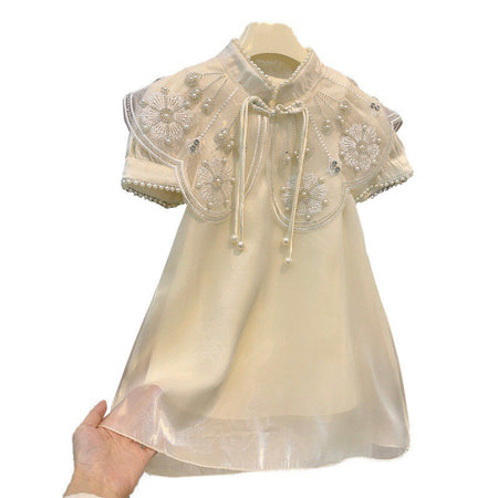 Girls Retro Cheongsam Princess Dress Summer 2025 – Summer Kids Fashion Nepal | Tudoholic