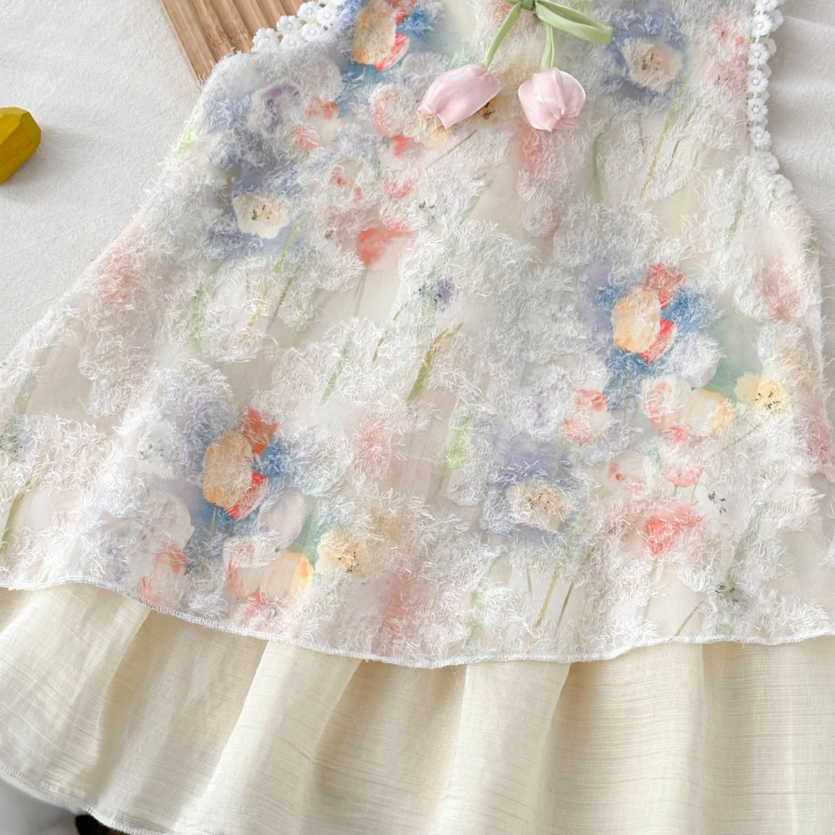 Girls Floral Vest Dress Summer Sleeveless Princess – Summer Kids Fashion Nepal | Tudoholic