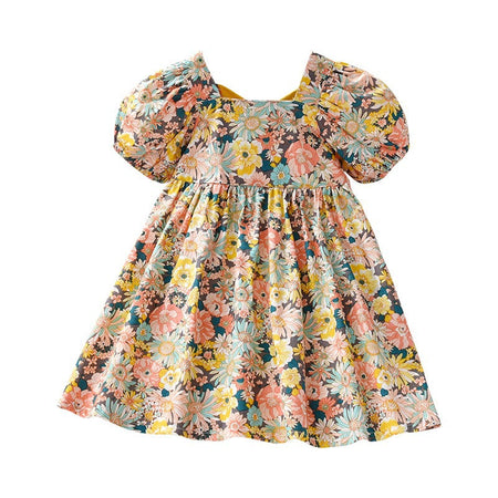 Girls Floral Cotton Princess Dress Summer Fashion – Summer Kids Fashion Nepal | Tudoholic