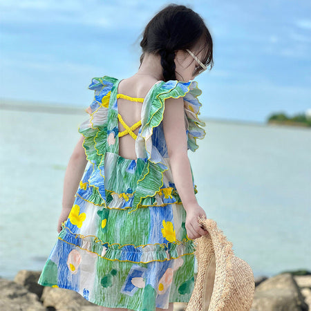 Girls Beach Princess Dress Summer 2024 Fashion – Summer Kids Fashion Nepal | Tudoholic