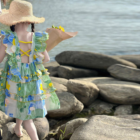Girls Beach Princess Dress Summer 2024 Fashion – Summer Kids Fashion Nepal | Tudoholic