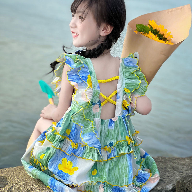Girls Beach Princess Dress Summer 2024 Fashion – Summer Kids Fashion Nepal | Tudoholic