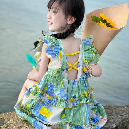 Girls Beach Princess Dress Summer 2024 Fashion – Summer Kids Fashion Nepal | Tudoholic
