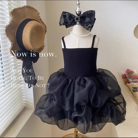 Girls Black Velvet Princess Dress Summer Han Fan – Summer Kids Fashion Nepal | Tudoholic