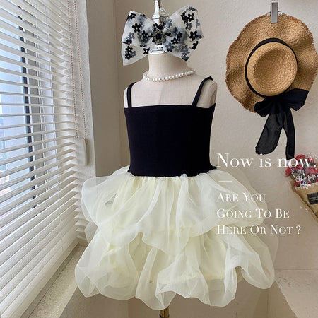 Girls Black Velvet Princess Dress Summer Han Fan – Summer Kids Fashion Nepal | Tudoholic
