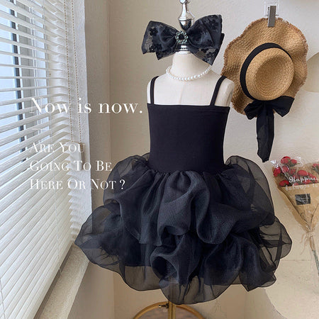 Girls Black Velvet Princess Dress Summer Han Fan – Summer Kids Fashion Nepal | Tudoholic