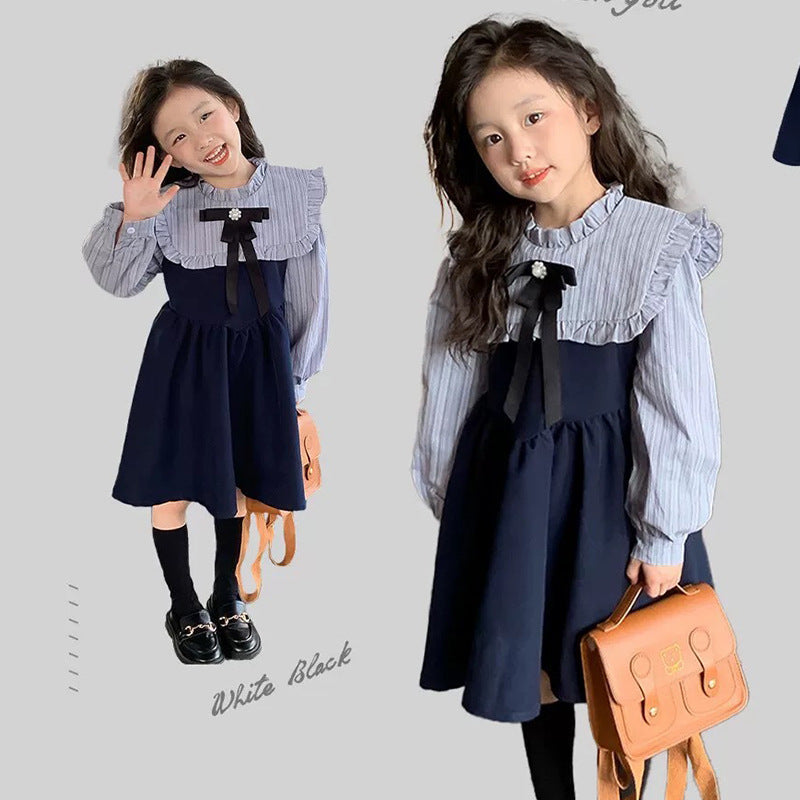 Girls Academic Style Princess Dress Spring Autumn 2024 – Spring Autumn Kids Fashion Nepal | Tudoholic