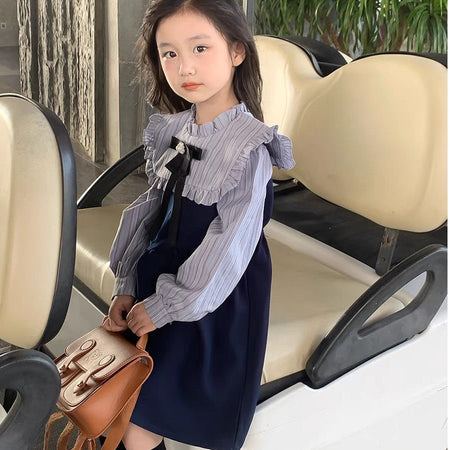 Girls Academic Style Princess Dress Spring Autumn 2024 – Spring Autumn Kids Fashion Nepal | Tudoholic
