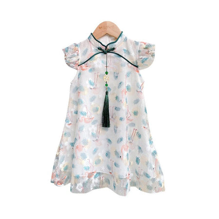 Girls Cheongsam Lace Dress Summer 2024 Fashion – Summer Kids Fashion Nepal | Tudoholic
