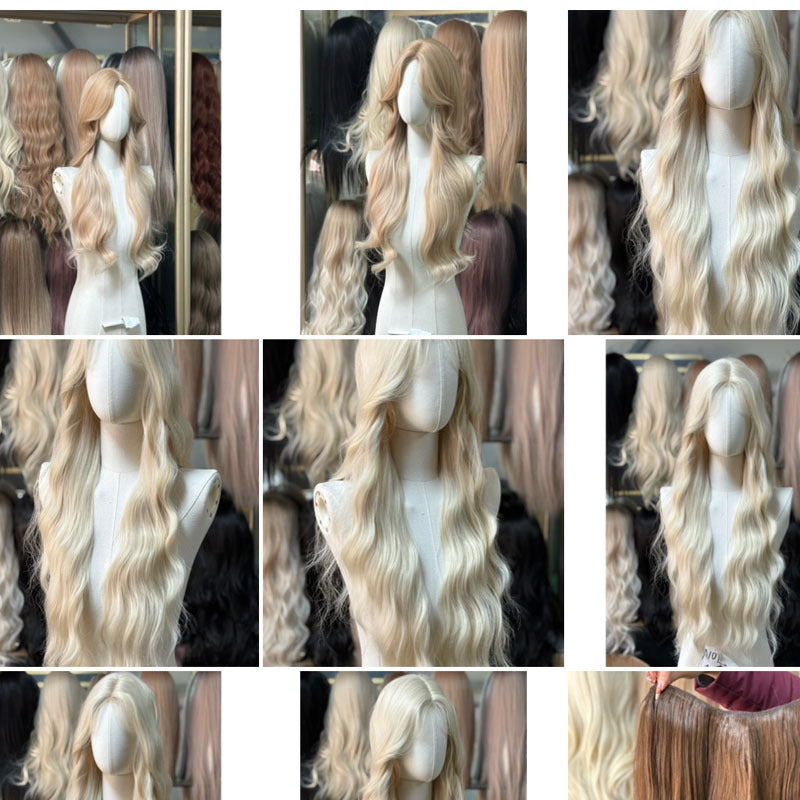 Women’s Long Straight Lace Wig with Bangs