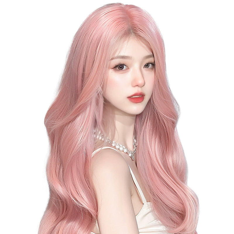 Pink Long Curly Barbie Style Wig for Women
