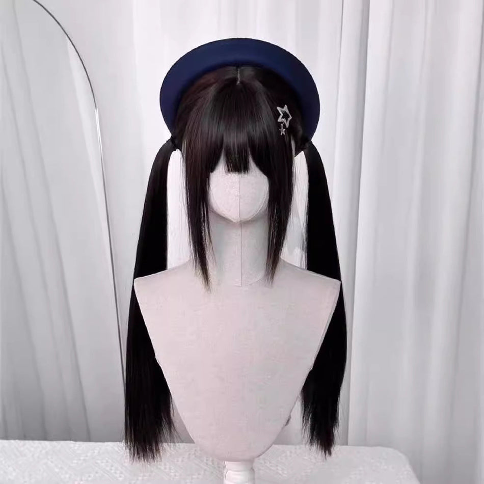 Lolita Long Straight Wig with Bangs 85cm