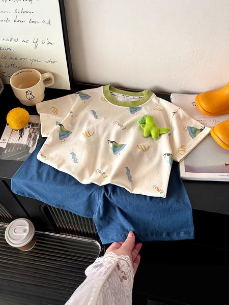 Premium Baby Collection: Pure Cotton "Class A" Summer T-Shirt & Shorts Suit – Summer Toddler Fashion Nepal | Tudoholic