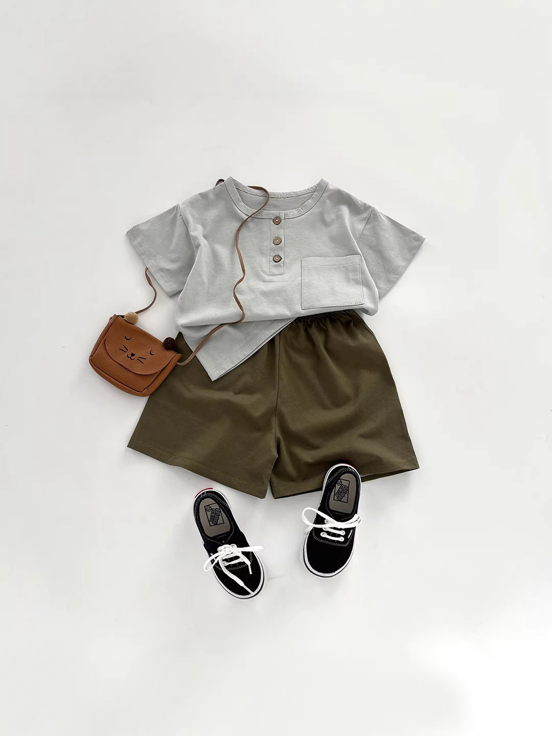 Summer Essential: Pure Cotton Boys’ Short-Sleeve Cardigan Suit – Summer Kids Fashion Nepal | Tudoholic
