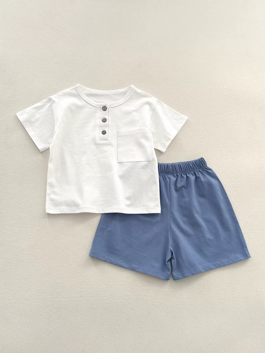 Summer Essential: Pure Cotton Boys’ Short-Sleeve Cardigan Suit – Summer Kids Fashion Nepal | Tudoholic