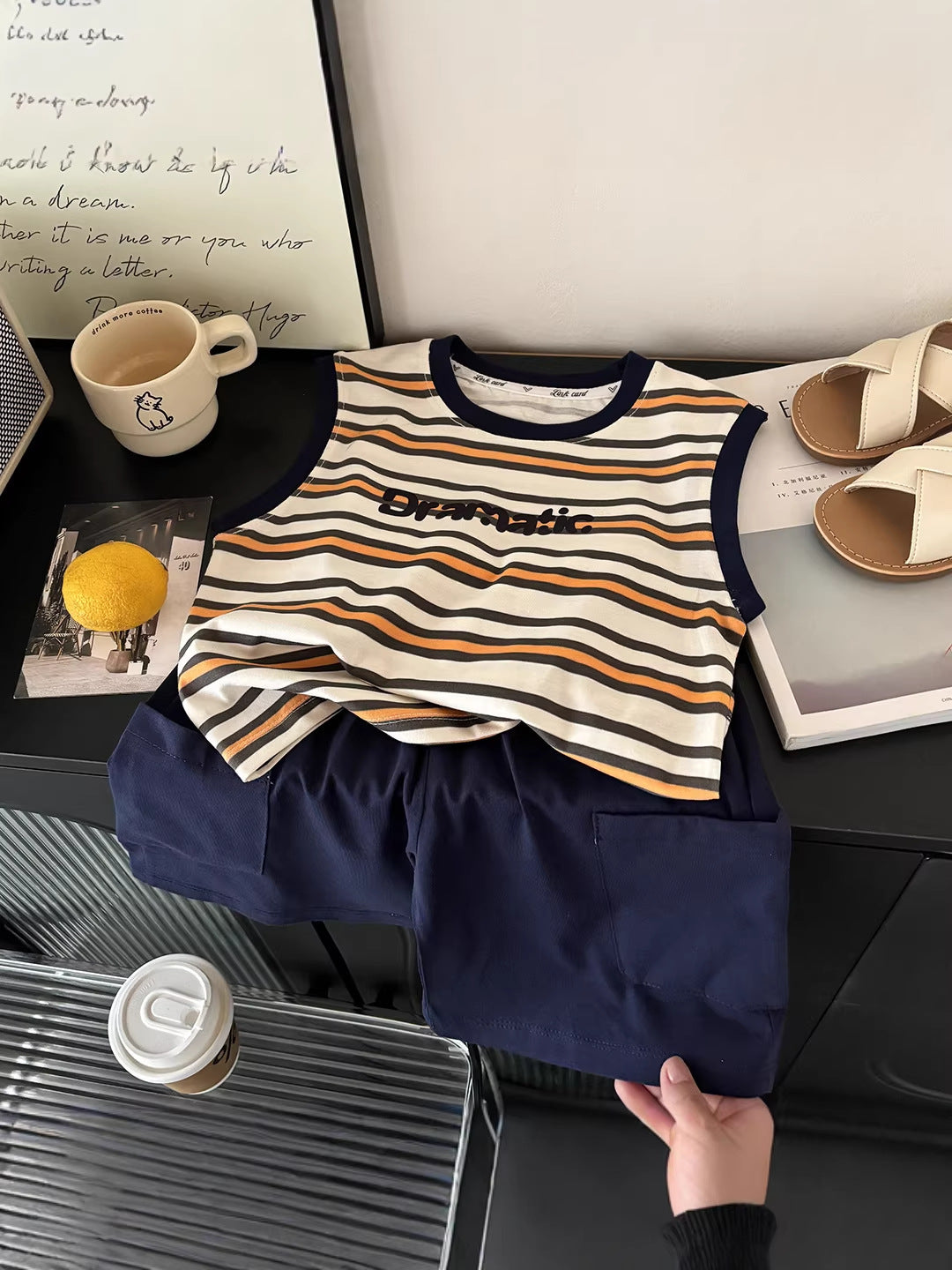 Premium Series: Striped Pure Cotton Vest & Shorts Suit – Kids Fashion Nepal | Tudoholic