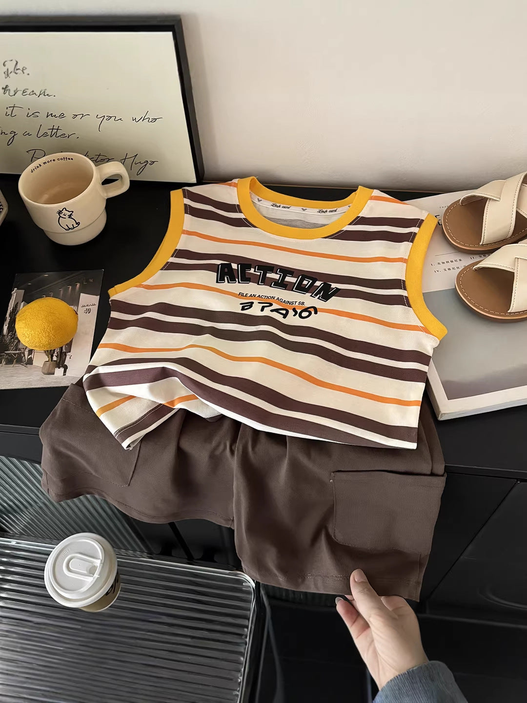 Premium Series: Striped Pure Cotton Vest & Shorts Suit – Kids Fashion Nepal | Tudoholic