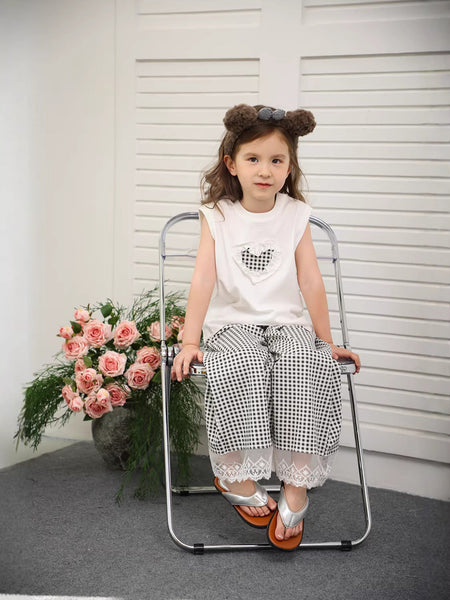 Vacation Trend: Girls' Cotton Lace & Wide-Leg Culotte Suit – Kids Fashion Nepal | Tudoholic