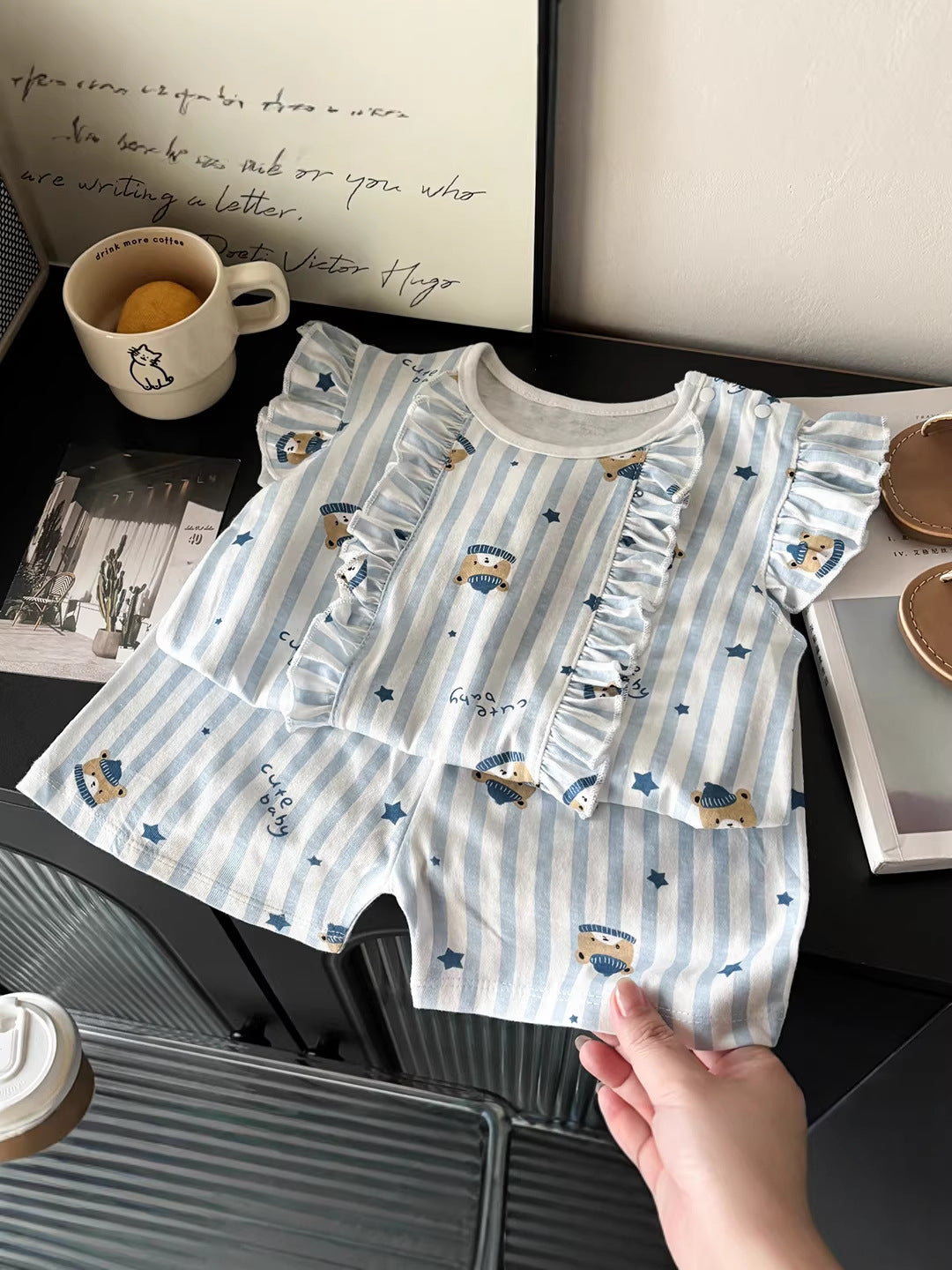 Summer Trend: Girls' Pure Cotton "Flying Sleeve" Suit – Summer Kids Fashion Nepal | Tudoholic