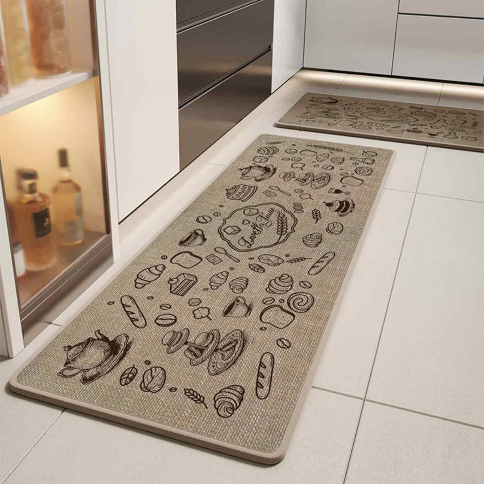 Innovation: Imitation Linen "Zero-Maintenance" Kitchen Mat