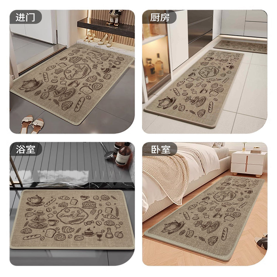 Innovation: Imitation Linen "Zero-Maintenance" Kitchen Mat