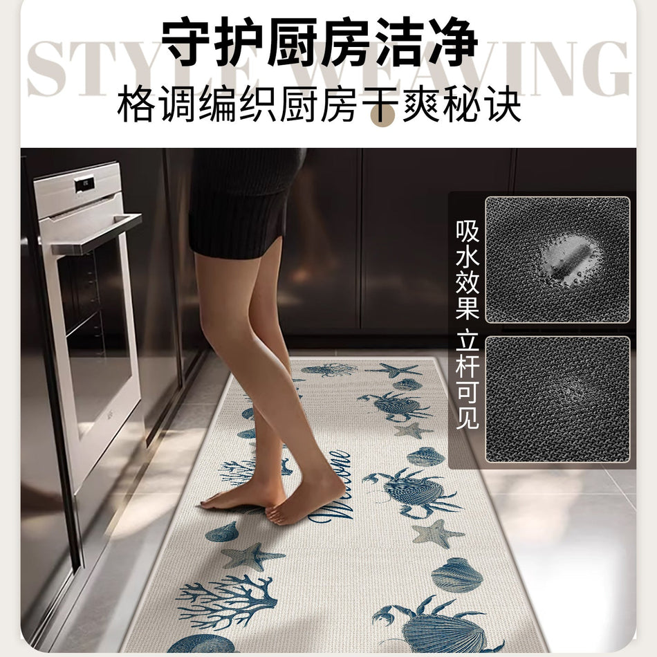 Innovation: High-Grade Woven Imitation Linen Kitchen Mat