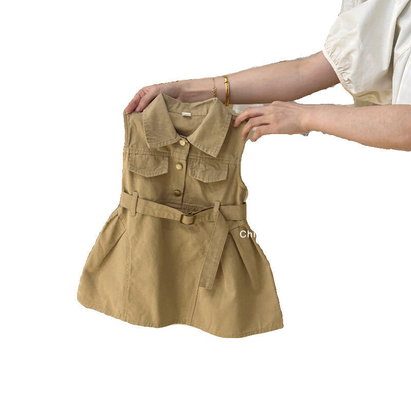 Girls Sleeveless Summer Dress 2025 Korean Style – Summer Kids Fashion Nepal | Tudoholic