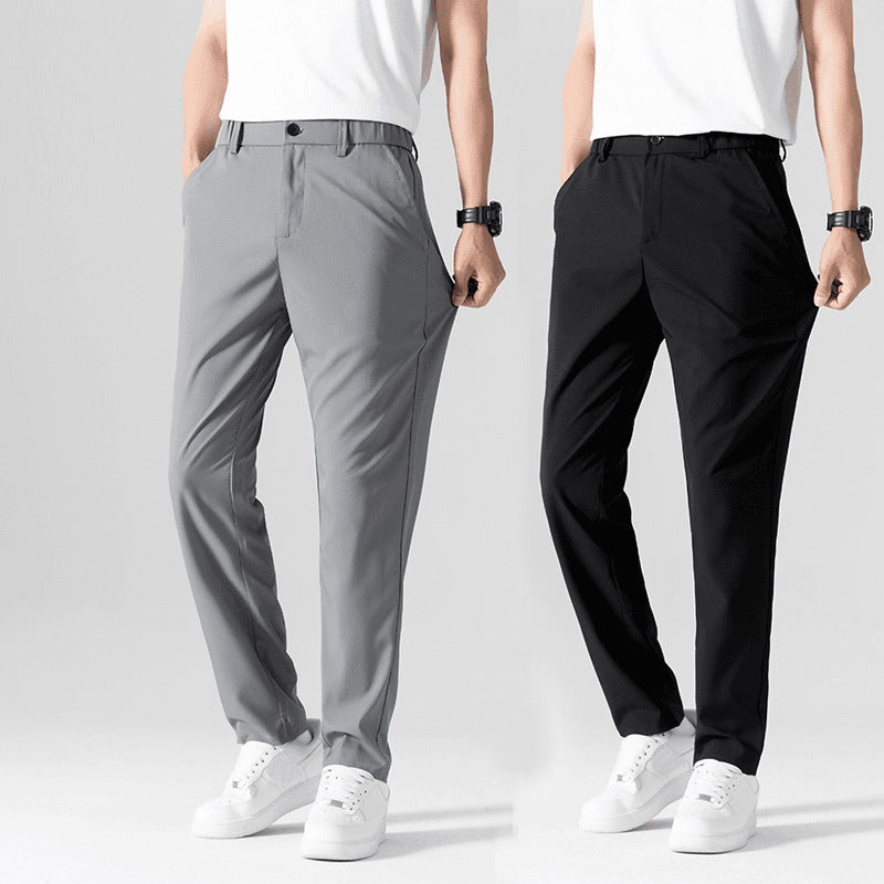 STOCK-Men’s Ice Silk Business Casual Pants – Summer Wear