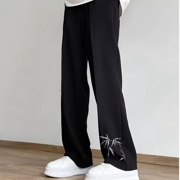 Men’s Ice Silk Wide-Leg Pants – Summer Casual Wear