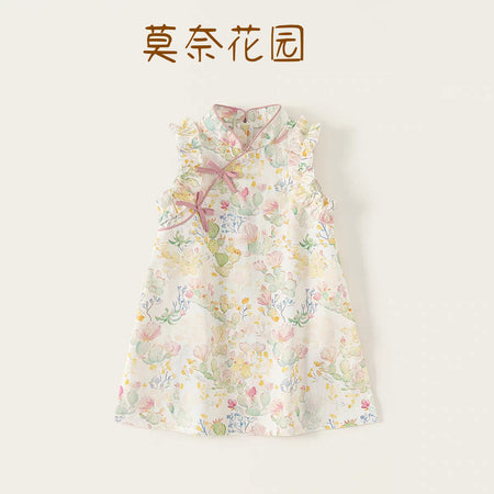 Girls Bow Cheongsam Dress Chinese Style Summer – Summer Kids Fashion Nepal | Tudoholic