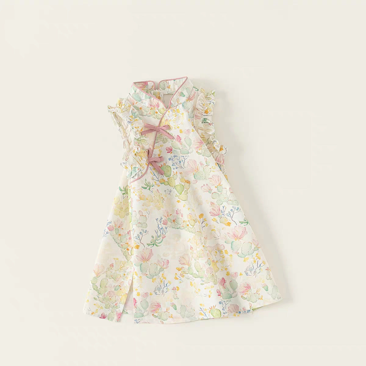 Girls Bow Cheongsam Dress Chinese Style Summer – Summer Kids Fashion Nepal | Tudoholic