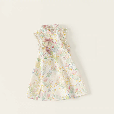 Girls Bow Cheongsam Dress Chinese Style Summer – Summer Kids Fashion Nepal | Tudoholic