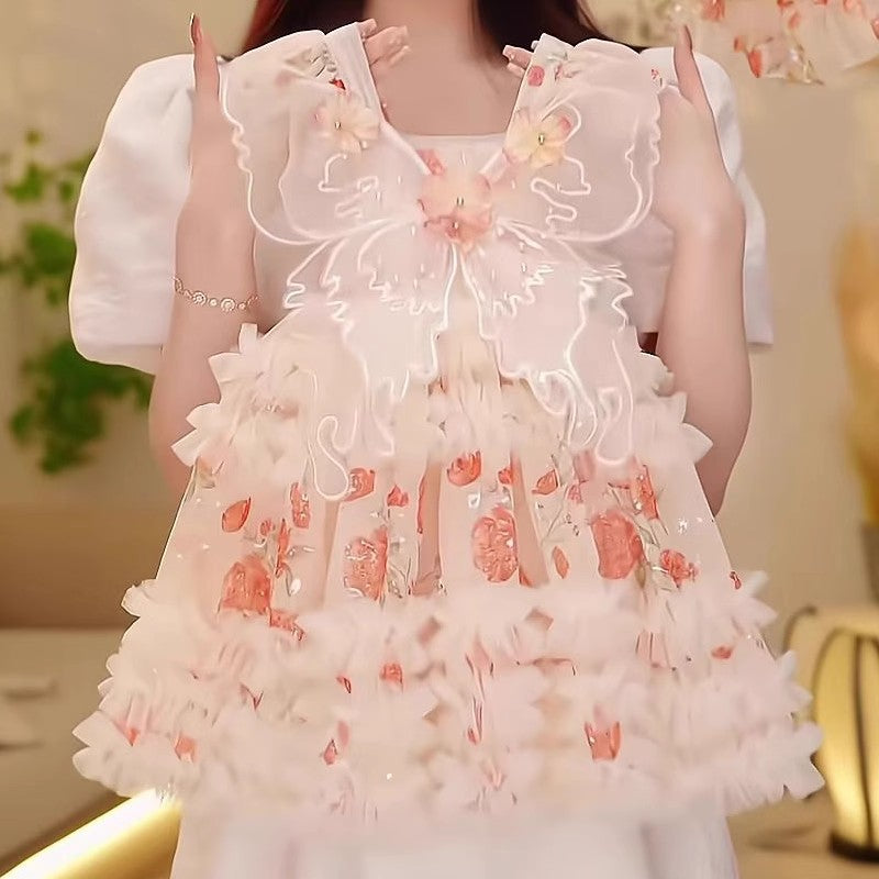 Girls Floral Butterfly Wings Princess Dress Summer – Summer Kids Fashion Nepal | Tudoholic