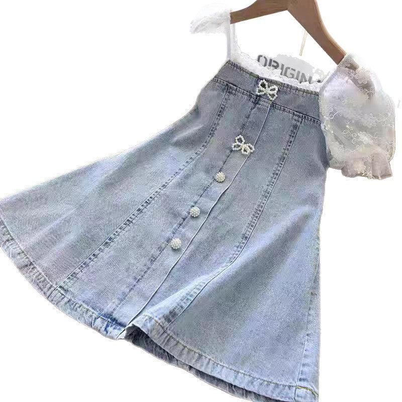 Girls Korean Denim Skirt Dress Summer Fashion Style – Summer Kids Fashion Nepal | Tudoholic