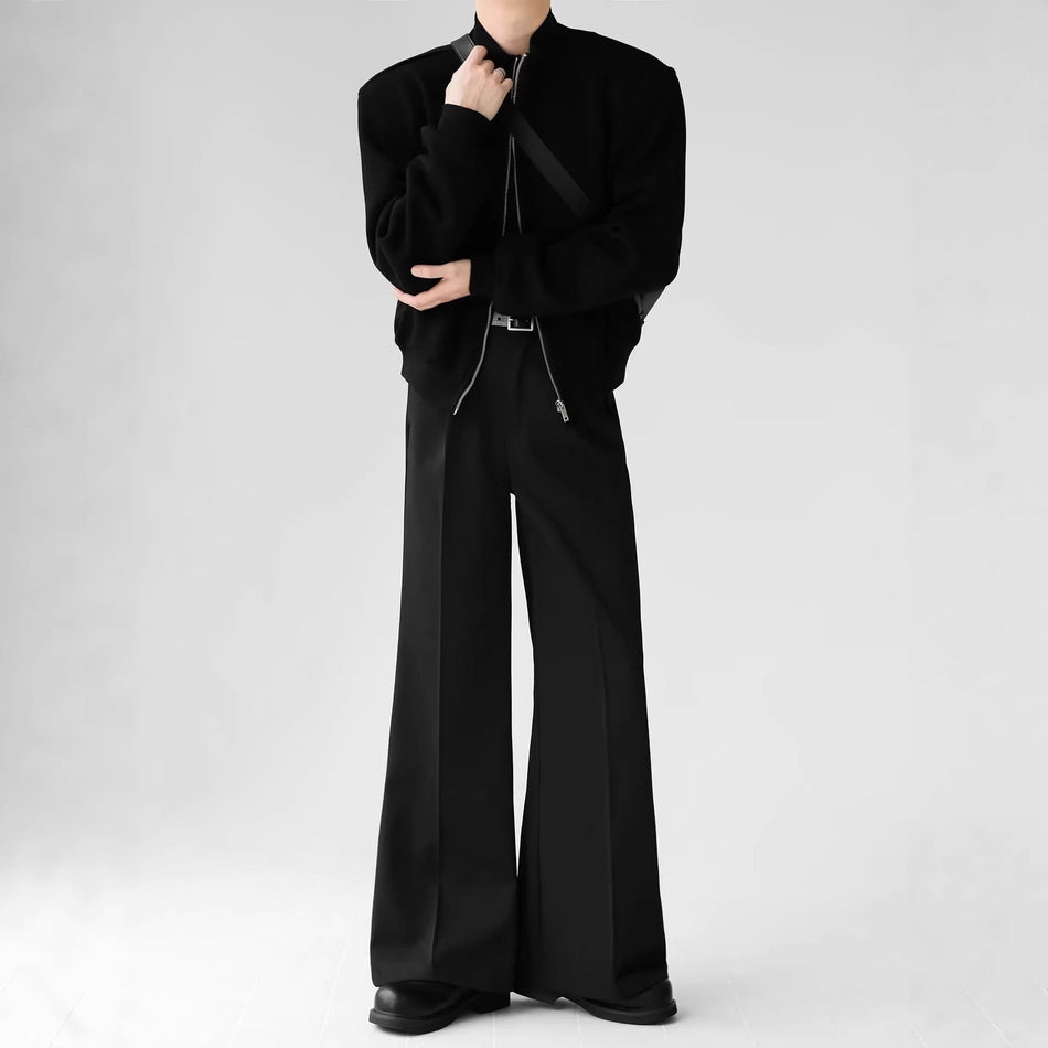 Men’s Summer Wide-Leg Ice Silk Pants