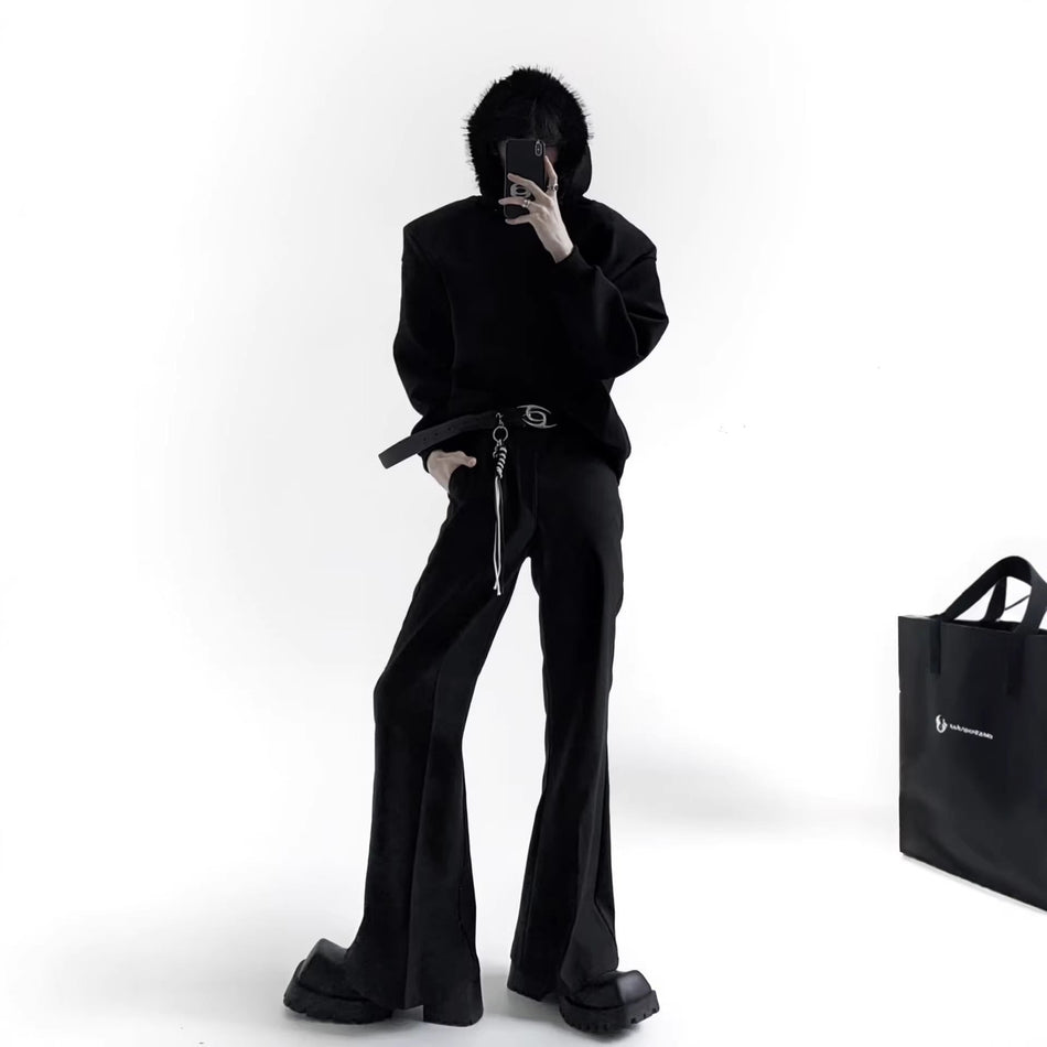 Men’s Black Slim Ice Silk Casual Pants