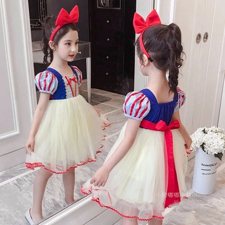Girls Snow White Princess Dress Puffy Birthday Dress – Kids Fashion Nepal | Tudoholic