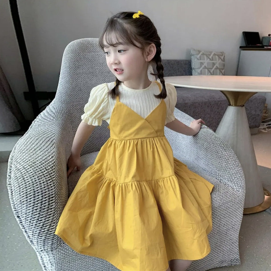Girls Korean Suspender Princess Dress Summer 2024 – Summer Kids Fashion Nepal | Tudoholic