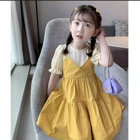 Girls Korean Suspender Princess Dress Summer 2024 – Summer Kids Fashion Nepal | Tudoholic