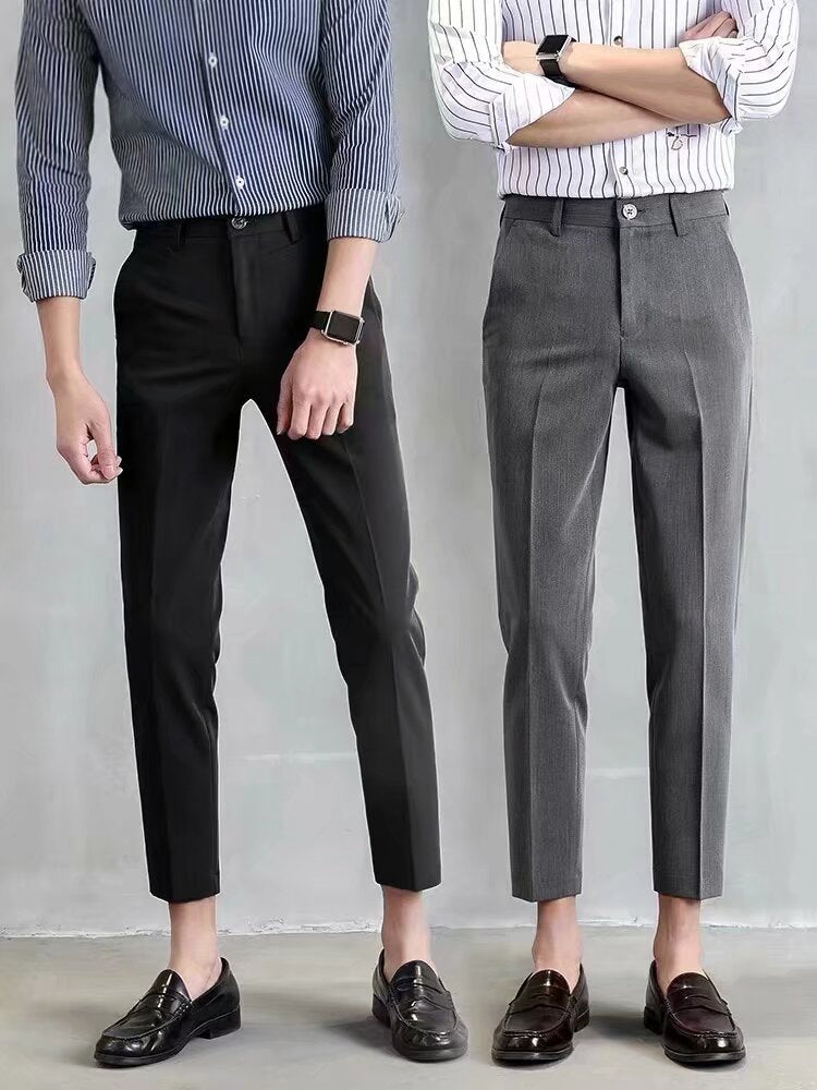 Men’s Korean Loose Cropped Casual Pants