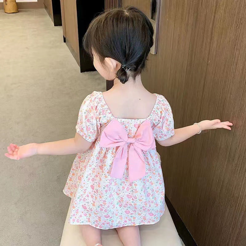 Girls Floral Princess Dress Short Sleeve Summer 2024 – Summer Kids Fashion Nepal | Tudoholic