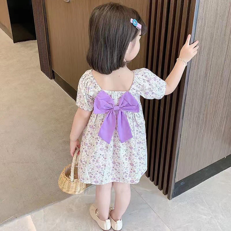 Girls Floral Princess Dress Short Sleeve Summer 2024 – Summer Kids Fashion Nepal | Tudoholic
