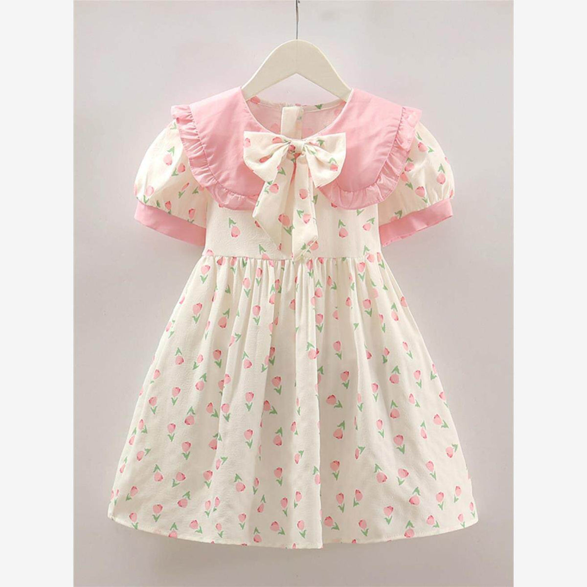 Girls Floral Chiffon Princess Dress Summer Korean Style – Summer Kids Fashion Nepal | Tudoholic