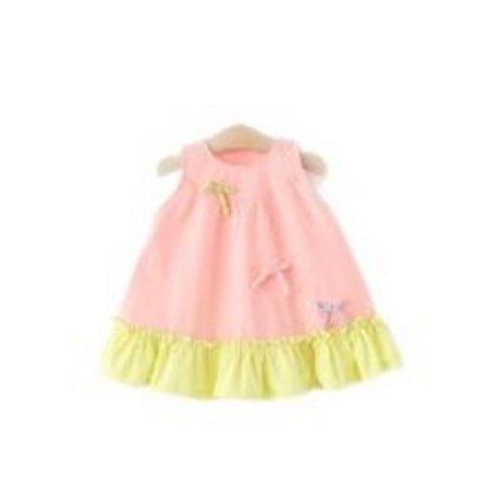 Girls Bow Hem Sleeveless Cotton Princess Dress Summer – Summer Kids Fashion Nepal | Tudoholic