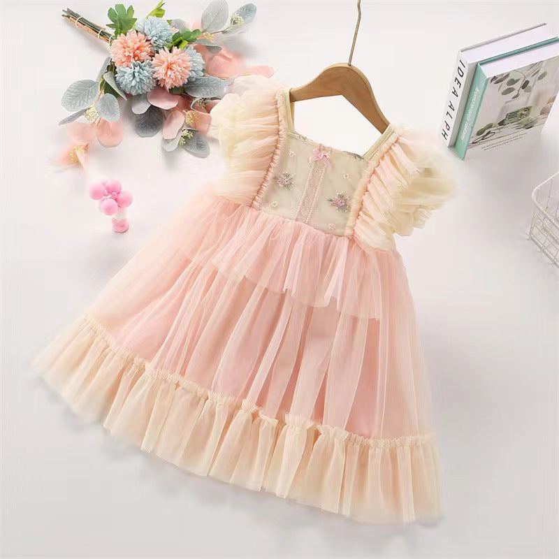 Girls Lolita Mesh Princess Dress Birthday Ruffle Style – Kids Fashion Nepal | Tudoholic